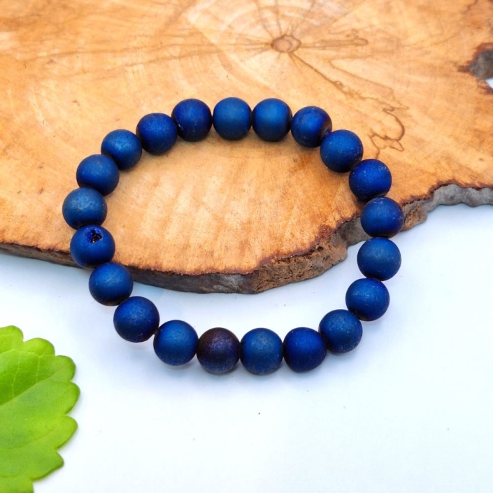 Electroplated Agate 8mm