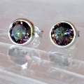 Mystic Topaz Stud Earrings 8mm.1