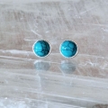 Turquoise Stud Earrings 8mm