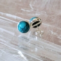 Turquoise Stud Earrings 8mm.2
