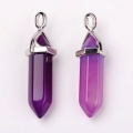 Agate Point Pendant - Purple Colour1