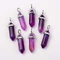 Agate Point Pendant - Purple Colour2