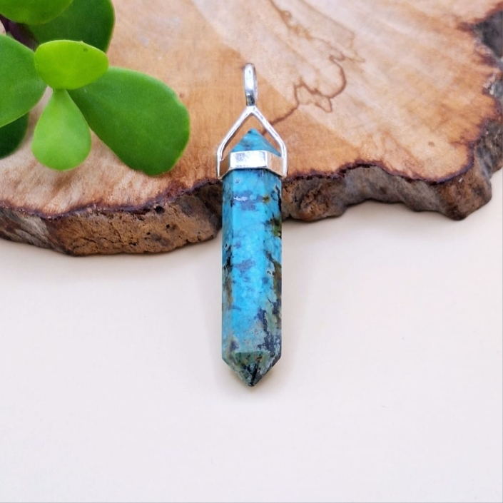 Turquoise Point Pendant Sterling Silver